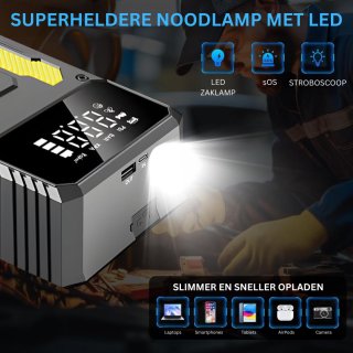 Wat vinden we goed aan de White-Label® Jumpstarter met compressor