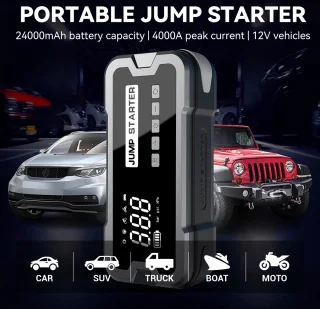 Woegel A2 12V Jumpstarter 24000mAh 4000A Zwart-grijs