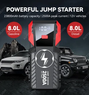 Woegel Jumpstarter 12V 23800mAh 2500A 7in1 inclusief opbergcase