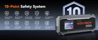 Wat vinden we goed aan de WOLFBOX 3000A Jump Starter
