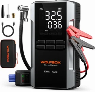 WOLFBOX 3000A: krachtige startbooster met ingebouwde compressor