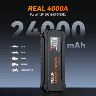 WOLFBOX Jumpstarter 12V Starthulp voor Auto