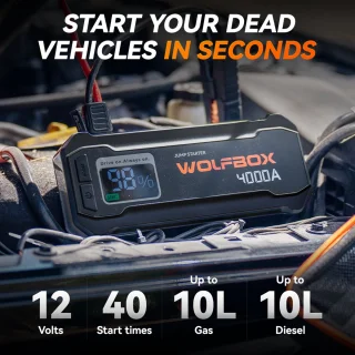 WOLFBOX Jumpstarter 12V Starthulp voor Auto