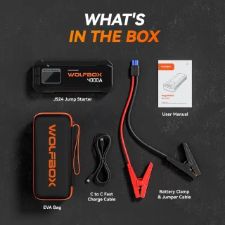 WOLFBOX Jumpstarter 12V Starthulp voor Auto