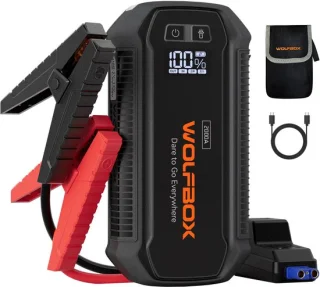 WOLFBOX jumpstarter 12V voor auto