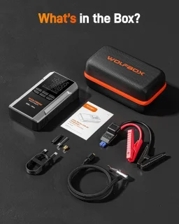 Wolfbox Jumpstarter 3000A 16000mAh met Compressor en Startkabels