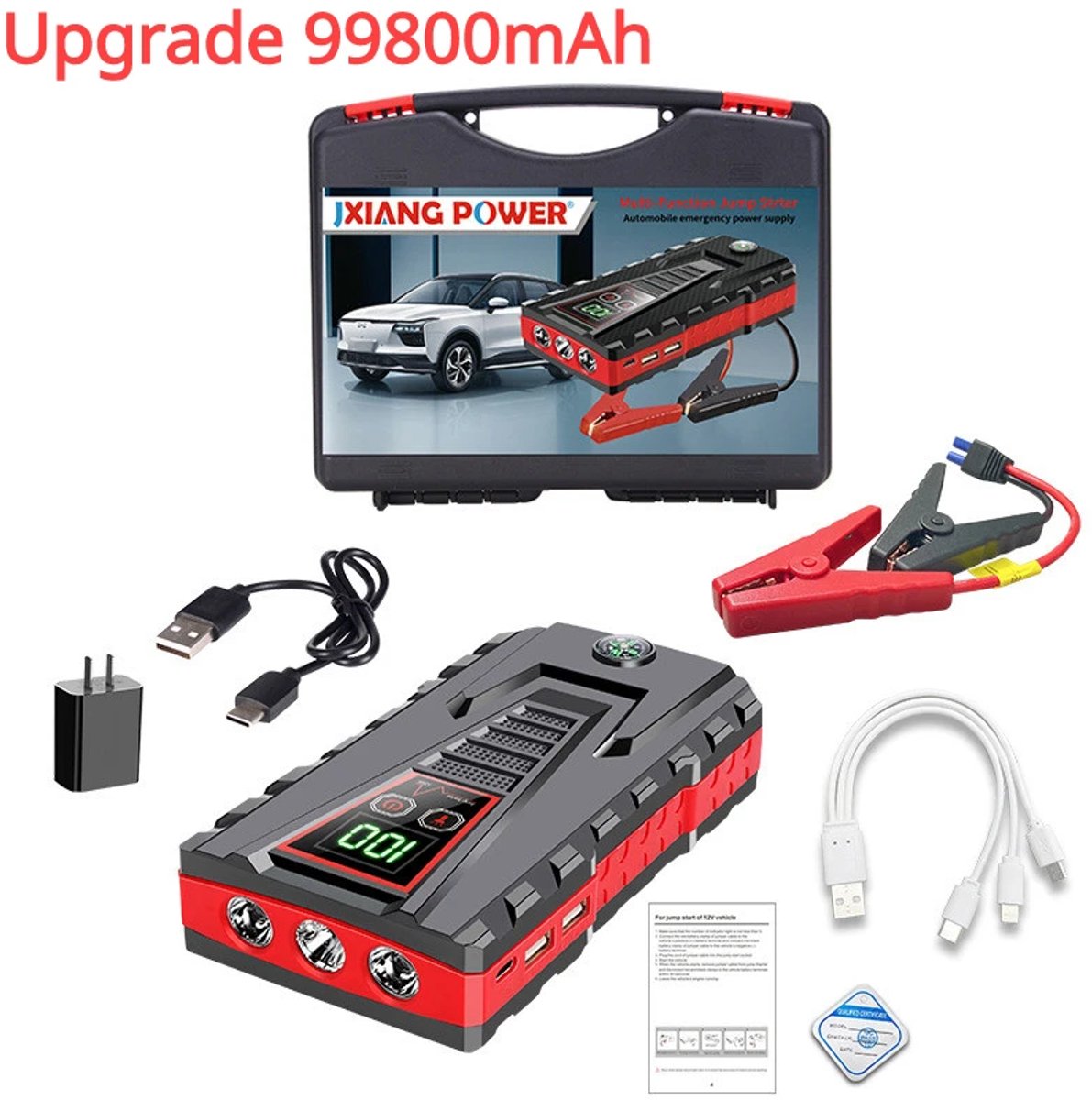 De XP-10 12V Noodstarter en Powerbank 99.8Ah - NL Voorraad in één oogopslag