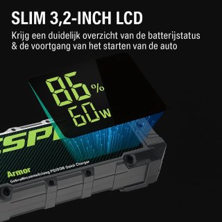 Wat vinden we goed aan de Yesper Armor Jumpstarter 20.000mAh Accu Booster