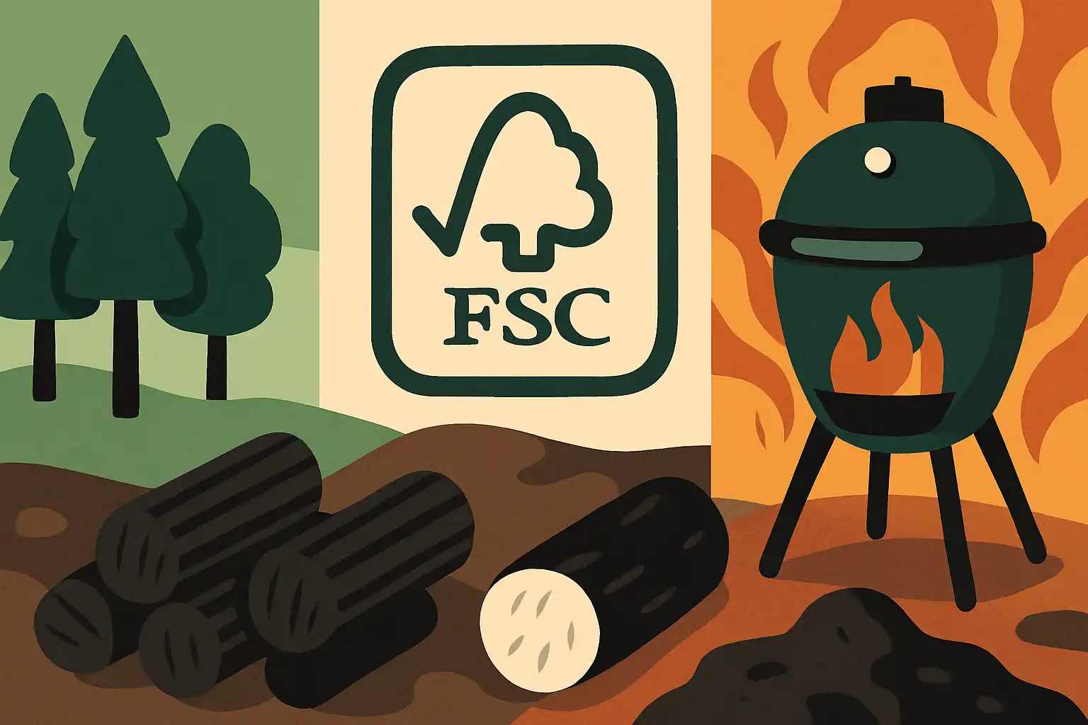 Zo kies je écht duurzame houtskool voor je kamado: van FSC-certificering tot biochar