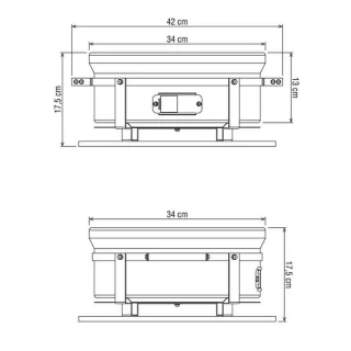 Hibachi Tafel Grill – Ronde Shichirin Tafel BBQ – Japanse Yakitori Grill – Keramisch – Geschikt voor Houtskool – Voor 1 tot 8 personen – ø 30 cm - Zwart