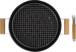 Hibachi Tafel Grill – Ronde Shichirin Tafel BBQ – Japanse Yakitori Grill – Keramisch – Geschikt voor Houtskool – Voor 1 tot 8 personen – ø 30 cm - Zwart