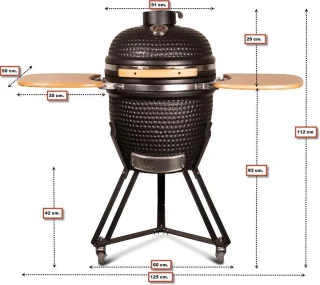 Patton Classic Kamado 20" - Large - Ø44 cm - Matzwart