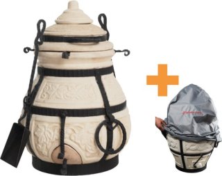 Keramische tandoor Nomade - Multifunctionele Houtoven BBQ - Voor de Fijnproever! *** Met klapdeksel EN stof- en waterdichte beschermhoes review