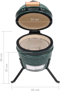 vidaXL Kamado barbecue 56 cm keramiek groen