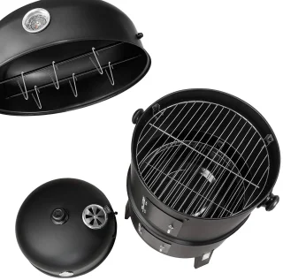 3-in-1 Houtskoolbarbecue Ø41cm Zwart