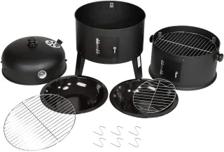 3-in-1 Houtskoolbarbecue Ø41cm Zwart