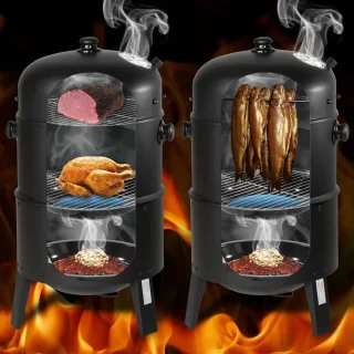 3-in-1 Houtskoolbarbecue Ø41cm Zwart