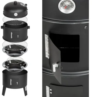3-in-1 Houtskoolbarbecue Ø41cm Zwart