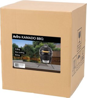Aviro Kamado BBQ Egg 13 Inch Zwart Inclusief Hoes