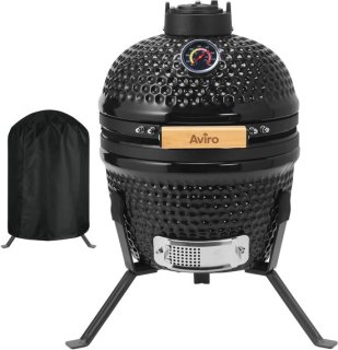 Aviro Kamado BBQ Egg 13 Inch Zwart Inclusief Hoes