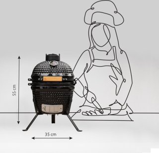 BluMill Kamado BBQ Egg 13 Inch Zwart Ø 27cm