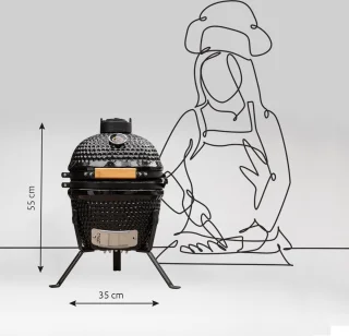 BluMill Kamado BBQ Egg 13 Inch Zwart Ø 27cm