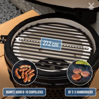 Wat vinden we goed aan de BluMill Kamado Egg 13 Inch Houtskoolbarbecue