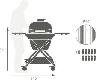 Boretti Ceramica BBQ Large Kamado 21 inch