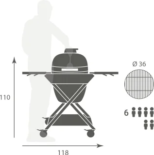 Boretti Ceramica Medium 18 inch Kamado