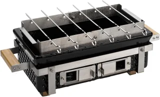 Buitenkado Hibachi Grillrek RVS 6 Spiezen