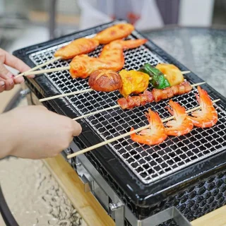 Buitenkado Hibachi Keramische Tafelgrill Houtskool Rechthoekig