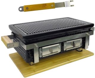 Buitenkado Hibachi Keramische Tafelgrill Houtskool Rechthoekig
