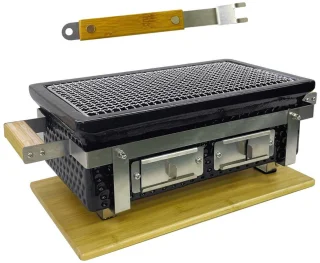 Buitenkado Hibachi Tafelgrill 55x22x16cm Zwart