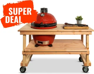 Douglas tafel & Kamado Joe Classic / Big Joe - Rood