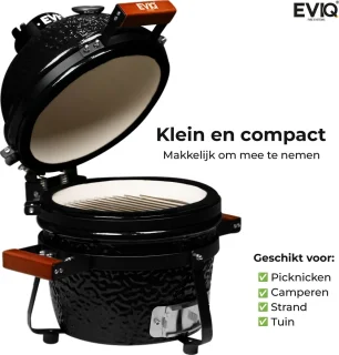 EVIQ Keramische Kamado Houtskoolbarbecue 13"