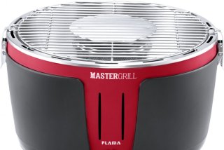 Flama 4006FL Kamado houtskoolbarbecue 31 cm zwart/rood verrijdbaar