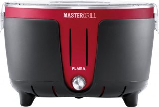 Flama 4006FL Kamado houtskoolbarbecue 31 cm zwart/rood verrijdbaar