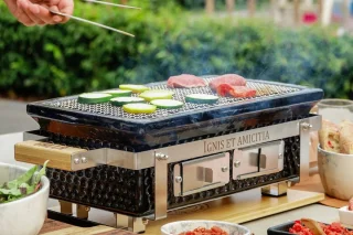 GRLLR Shichirin Osaka Houtskoolbarbecue Zwart
