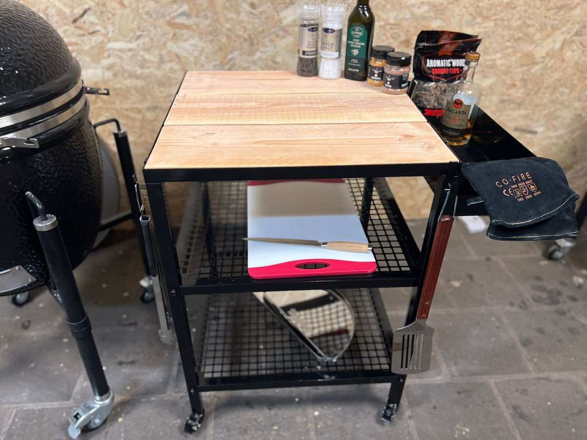 Het BBQ Huis Buitenkeuken Module 60x60cm Zwart Glans