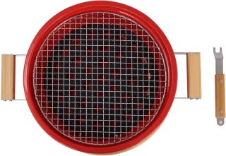 Hibachi Shichirin Tafelgrill Ø30 cm Rood