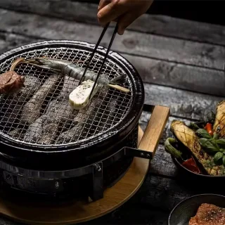 Hibachi Shichirin Tafelgrill Ø30 cm Rood