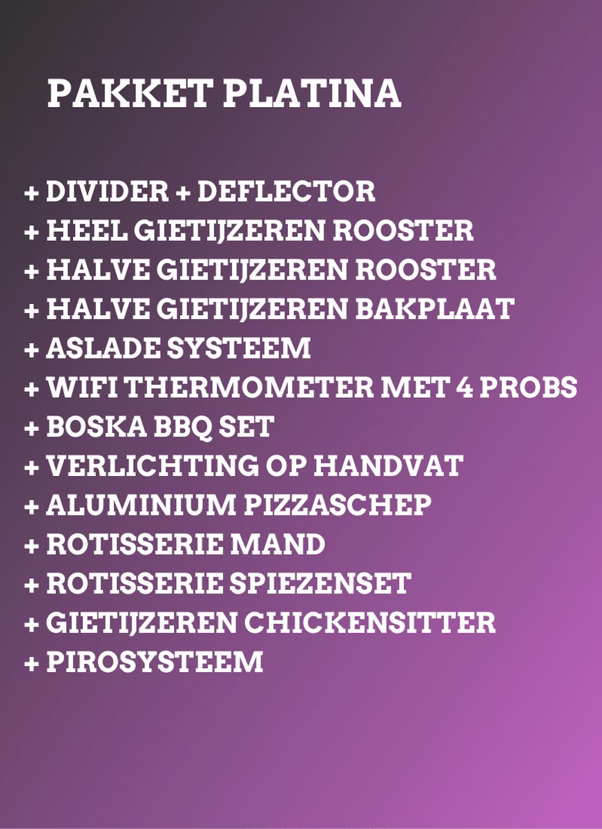 Kamado 21 inch Keramisch Platina Wit