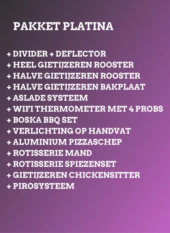 Kamado 21 inch Keramisch Platina Wit