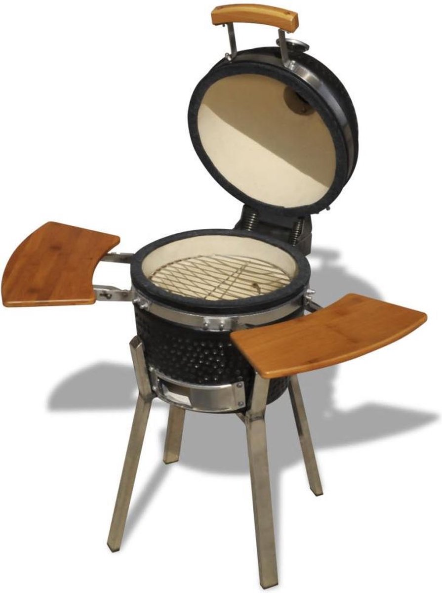 Kamado houtskoolbarbecue zwart 76cm keramisch