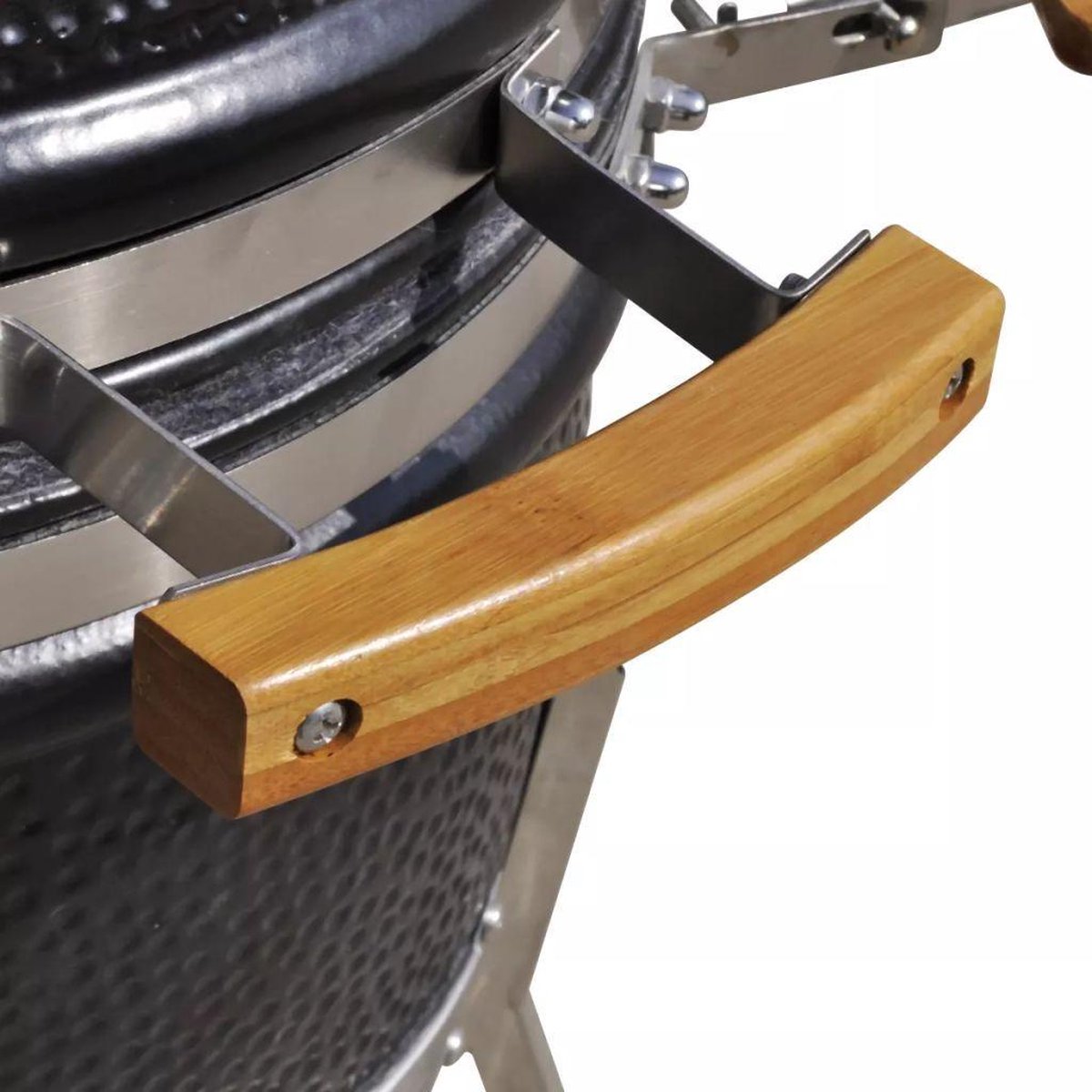 Kamado houtskoolbarbecue zwart 76cm keramisch