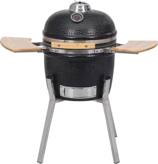 Kamado houtskoolbarbecue zwart 76cm keramisch