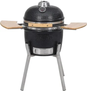 Kamado houtskoolbarbecue zwart 76cm keramisch