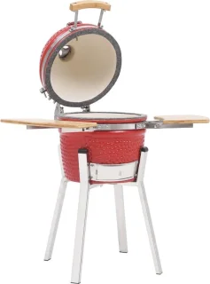 Kamado keramische houtskoolbarbecue 76cm rood