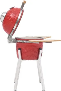 Kamado keramische houtskoolbarbecue 76cm rood