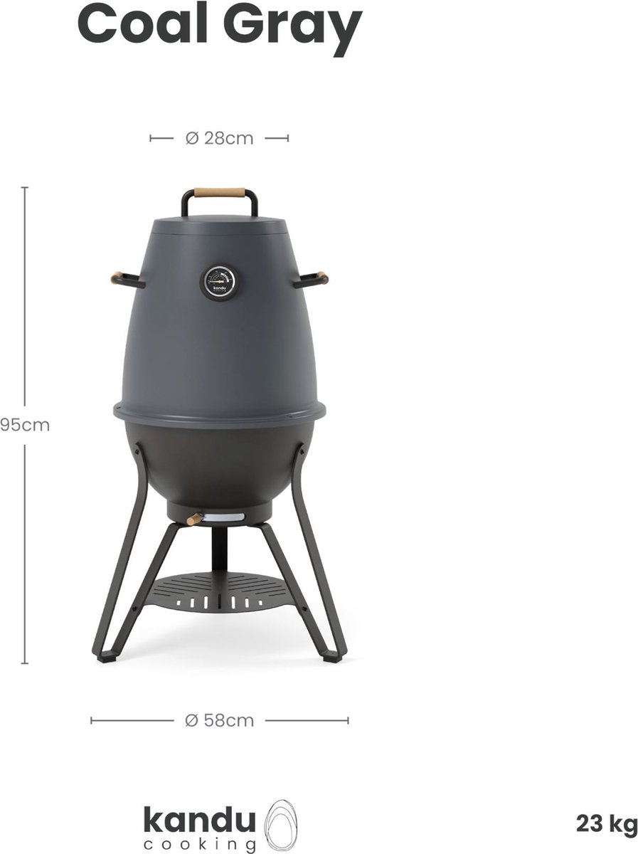 Kandu Cooking 41 Coal Grey Vertical Barbecue Ø58xH95 cm